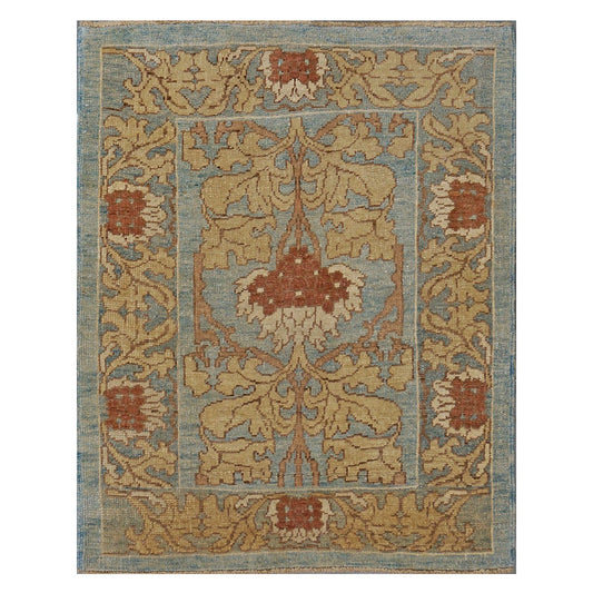 William Morris Donegal Carpet Light Blue and Rust 4x6 area rug #1140366 image 0